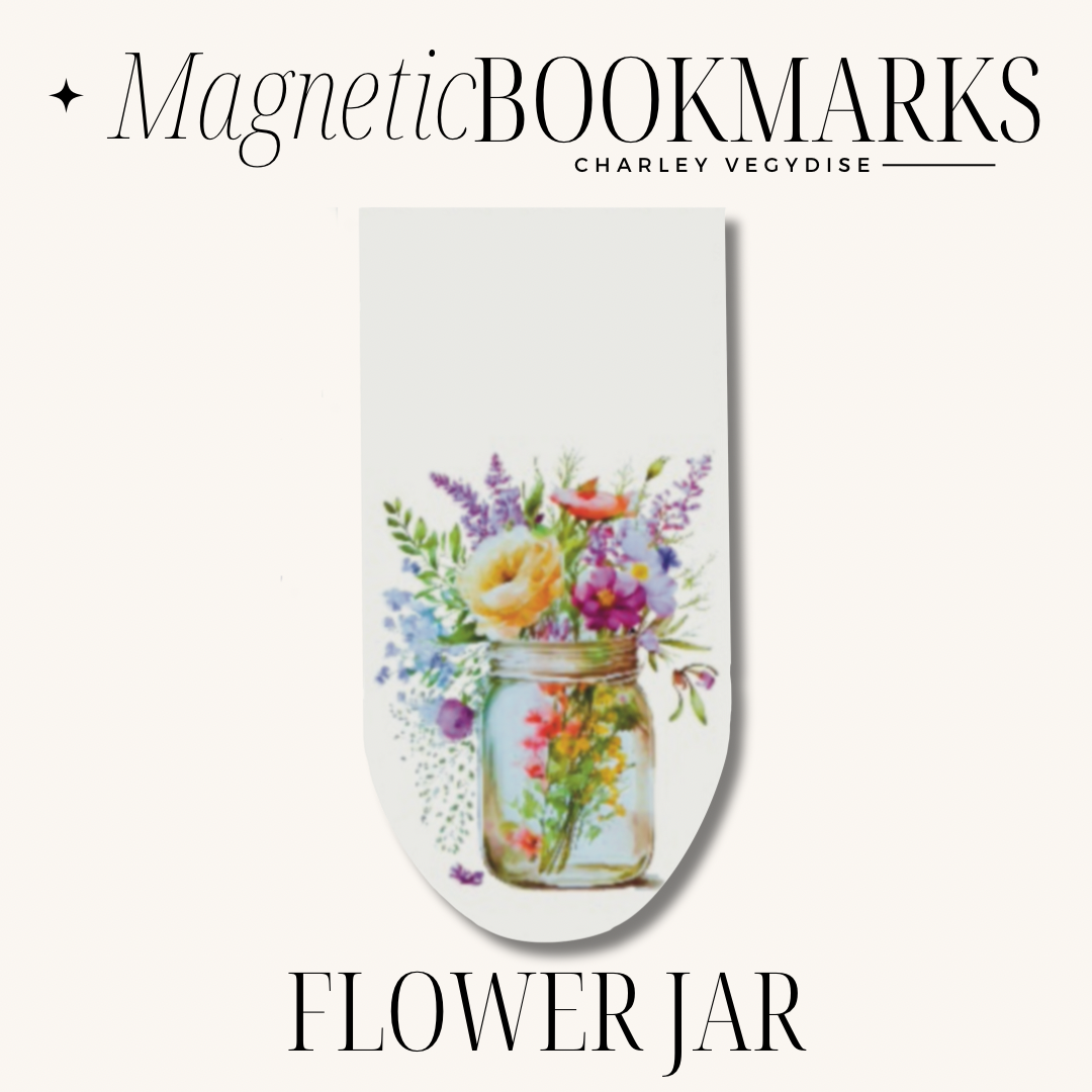 Bouquet in Glass Jar Magnetic Bookmark