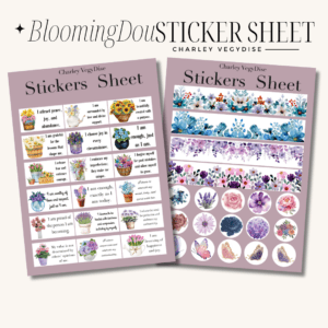 Dou Blooming Affirmation Sticker Sheets For Planners