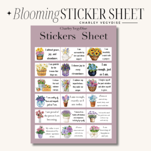 Blooming Affirmation Sticker Sheets for Planners