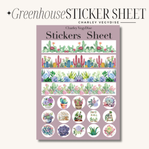 Greenhouse Whimsy Sticker Sheets for Planners