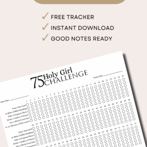 75 Day Holy Girl Challenge Printable - Image 5
