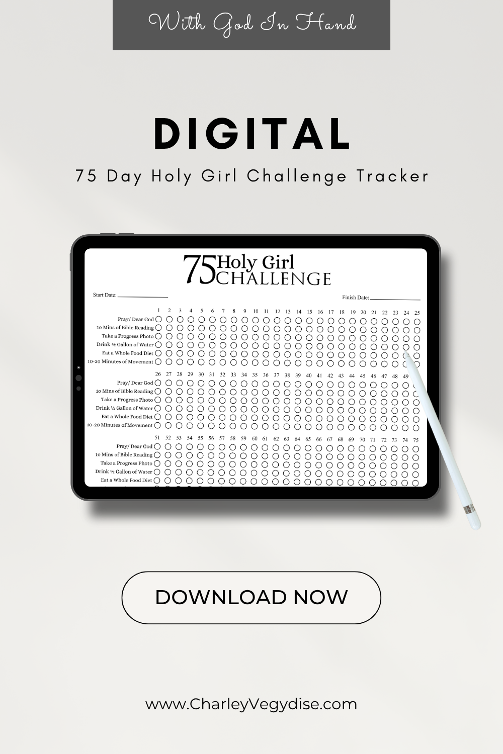 75 Day Holy Girl Challenge - Becoming the Girl who has it all
