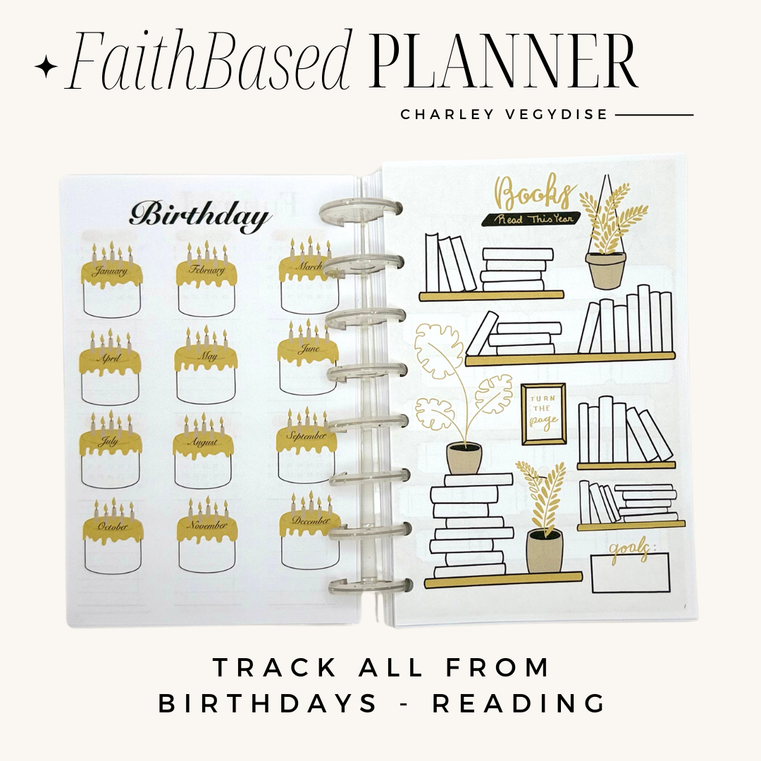 Crowned In Grace Undated Planner - Printable Undated Christian Planner