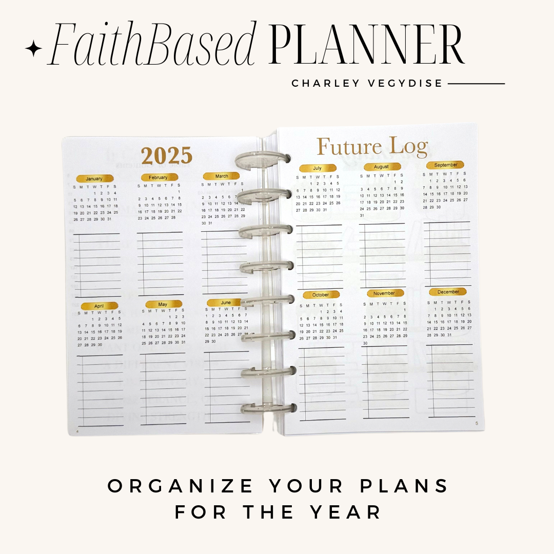 Crowned In Grace Undated Planner - Printable Undated Christian Planner
