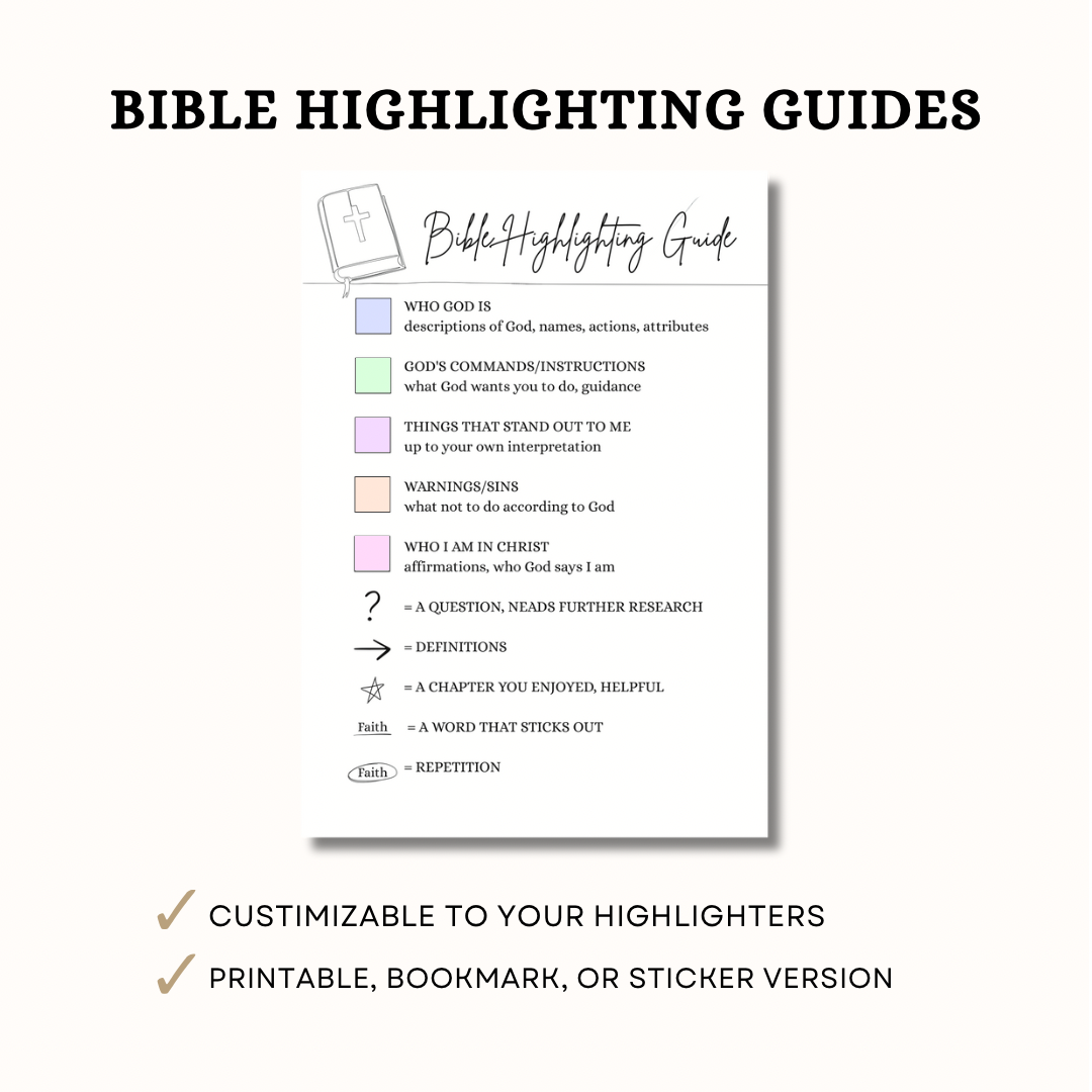 Bible Highlighting Guide – Printable (Digital Download)