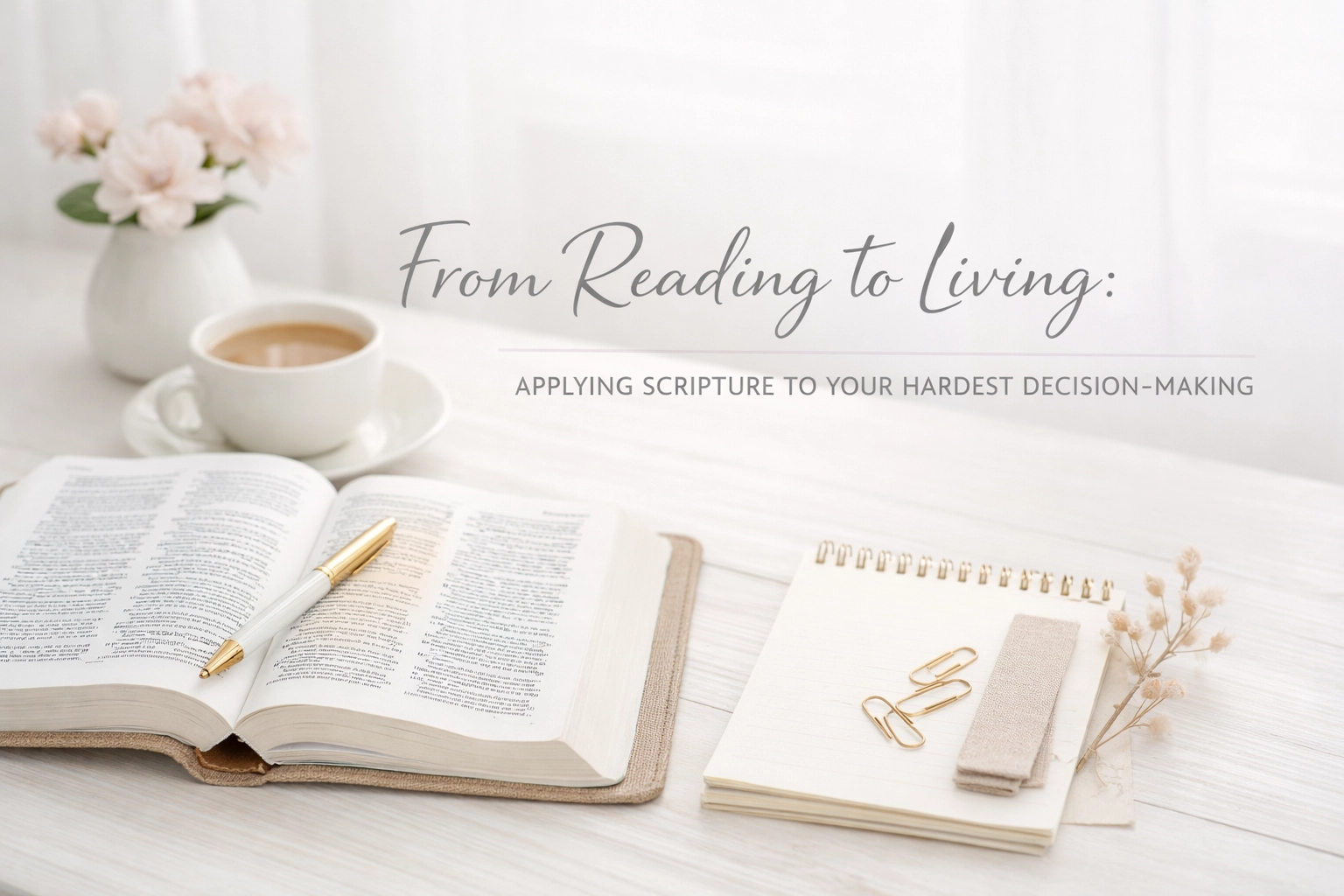 From Reading to Living: Applying Scripture to Your Hardest Decision-Making