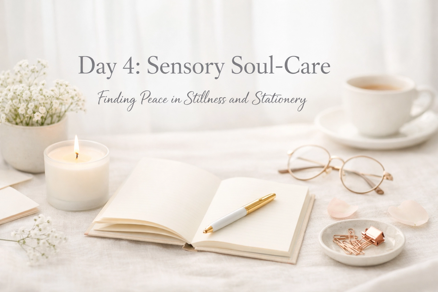 Day 4: Sensory Soul-Care – Finding Peace in Stillness and Stationery